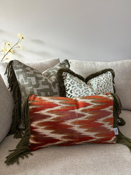 Terra Ikat – handgemaakte kussenhoes