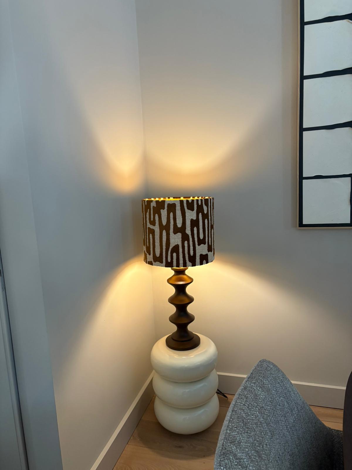 Lamp Walnut Wave | Velvet Caramel