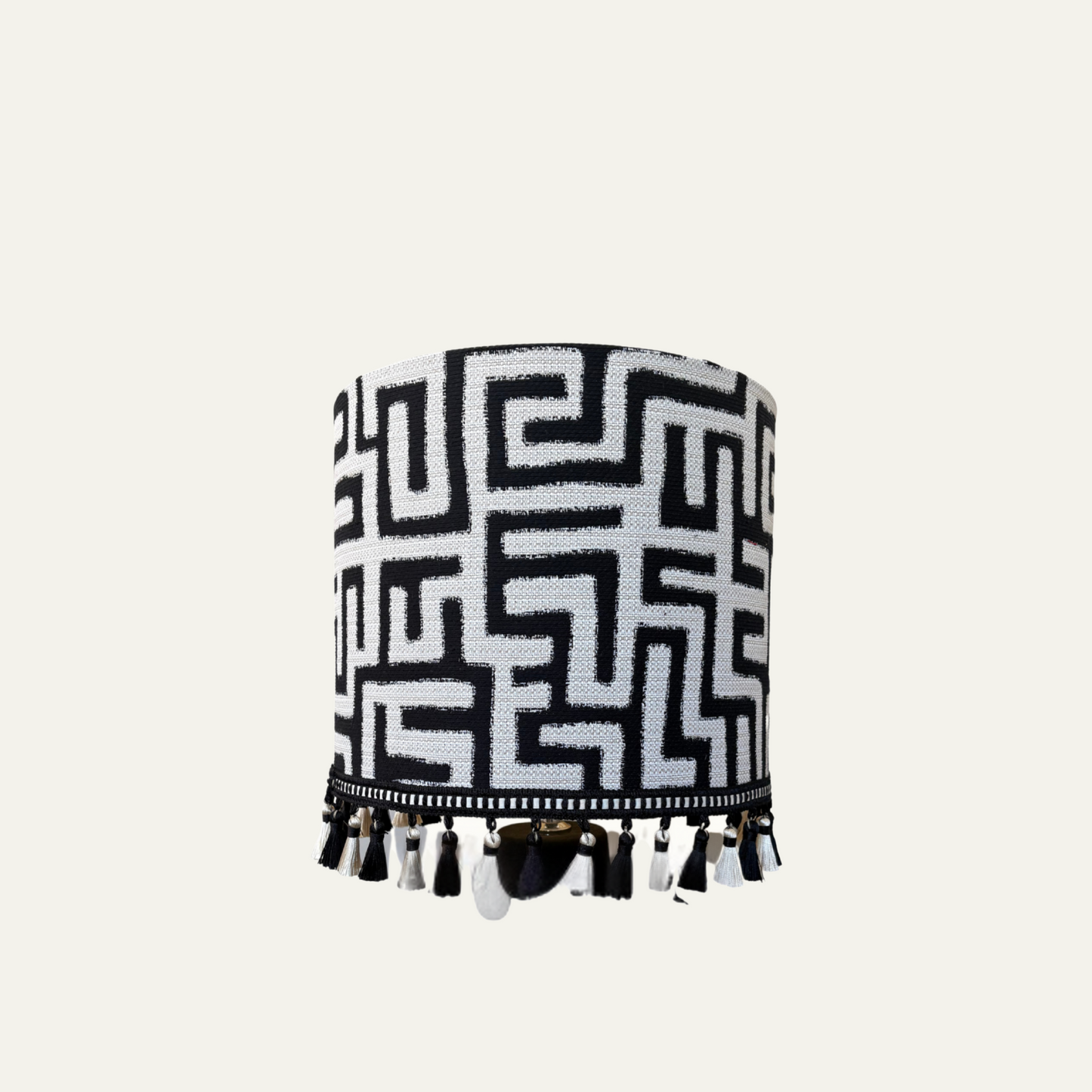 Lampenkap Black and White Maze