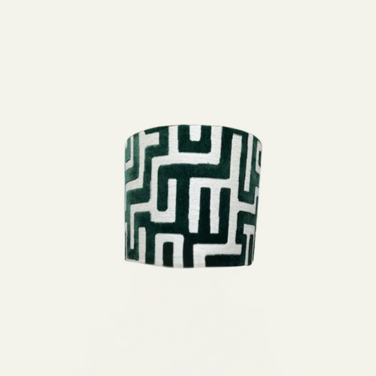 Lampenkap Dark Green Velvet Maze