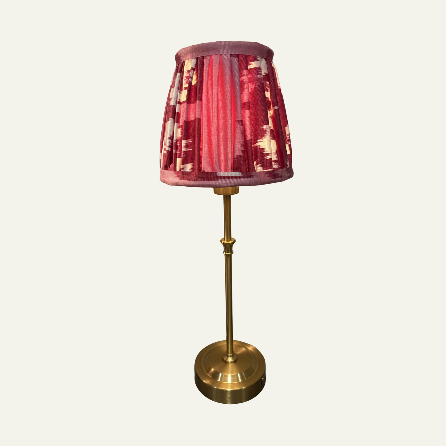 Draadloze tafellamp Burgundy Ikat