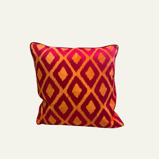 Colmore Kussen Roze Oranje Ruit