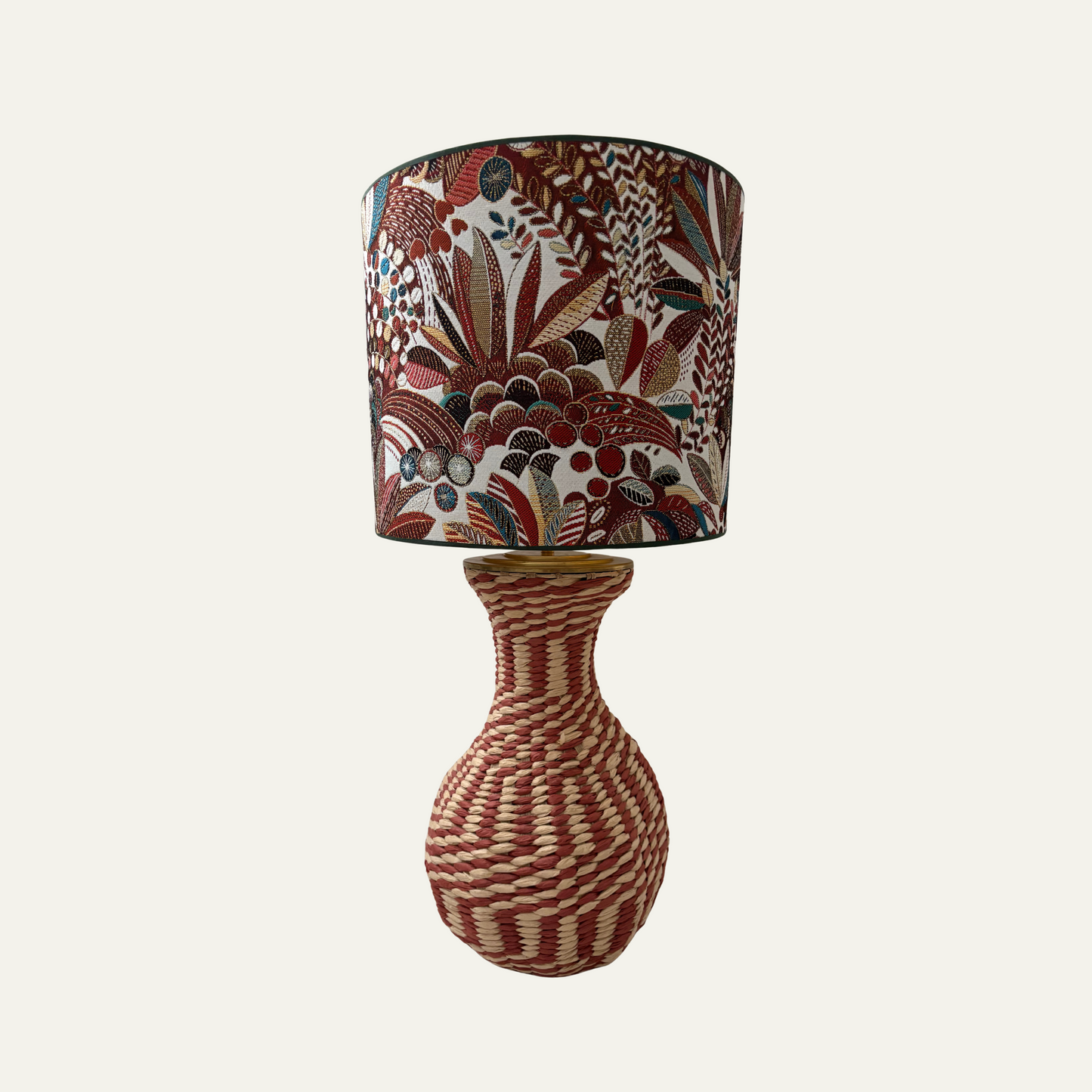 Lamp Woven Red | Botanical Burst