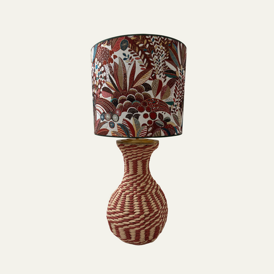 Lamp Woven Red | Botanical Burst