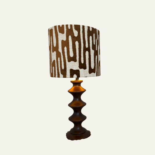 Lamp Walnut Wave | Velvet Caramel