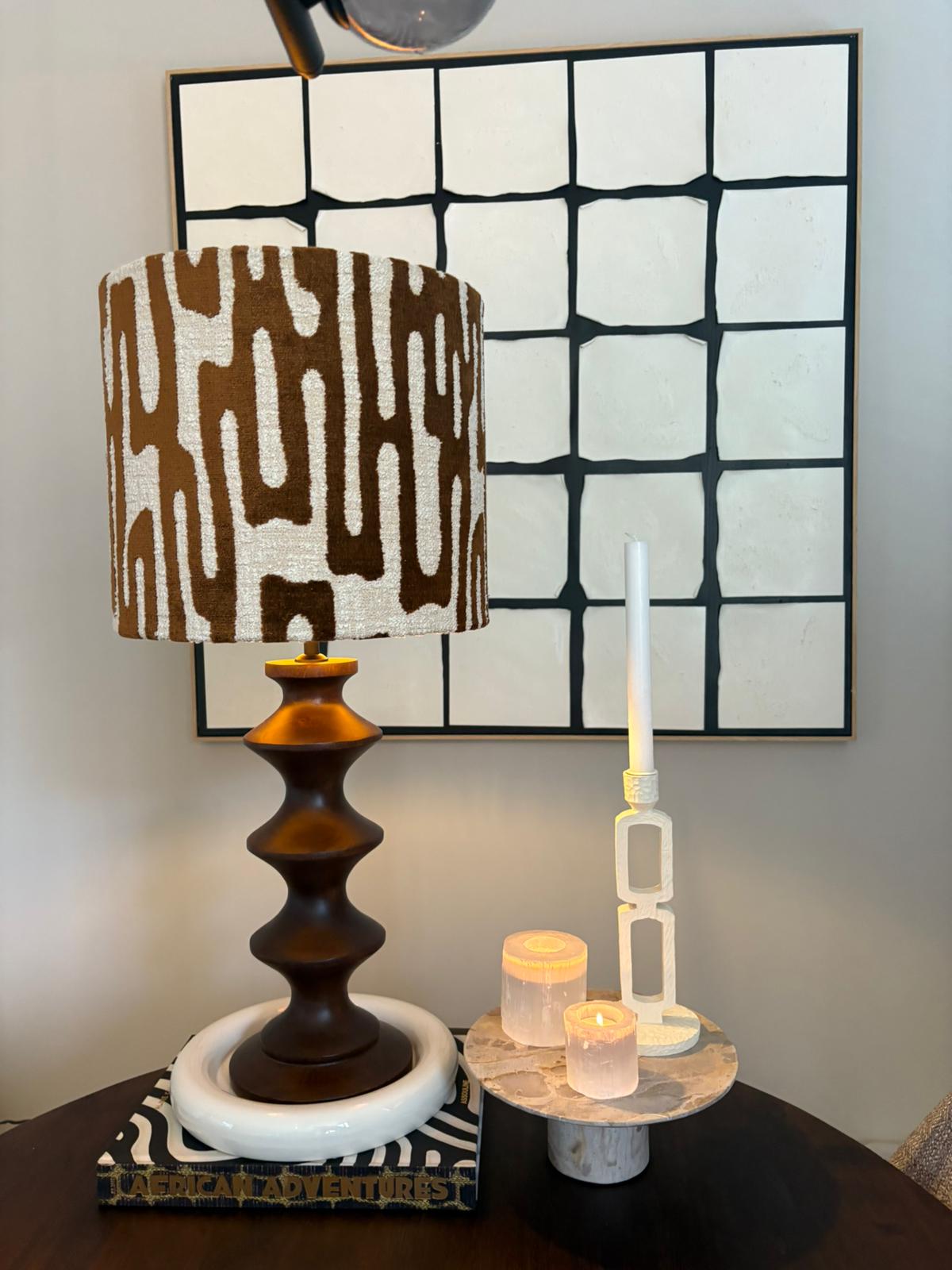 Lamp Walnut Wave | Velvet Caramel